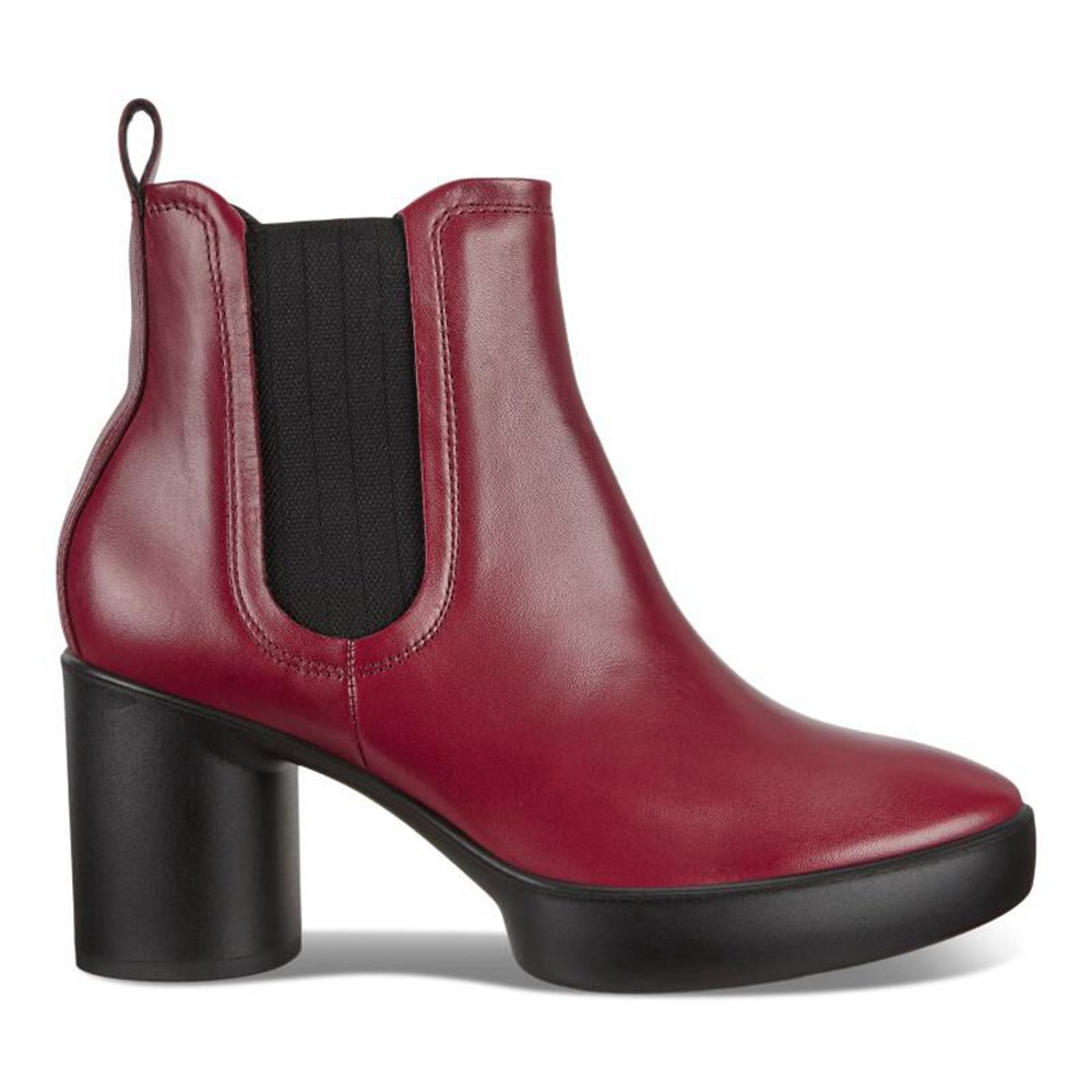 ECCO Womens Boots Burgundy - Shape Sculpted Motion 55 - YTU-462591